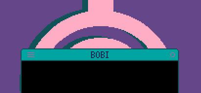 A screenshot showing that a title defined as 'BOBI' is centered